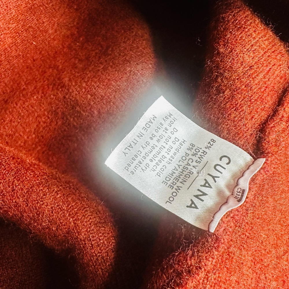 Cuyana Wool Cashmere Wrap Sweater Coat • M / L • Rust - Picture 4 of 5
